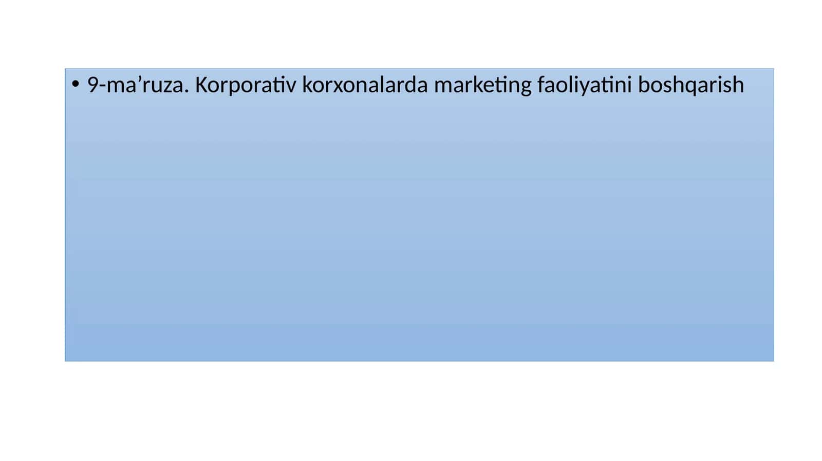 Korporativ boshqarish 1