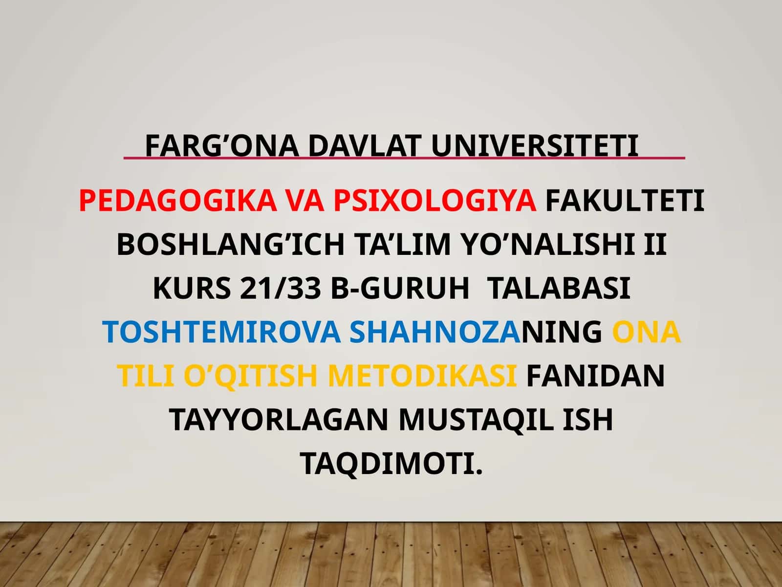 Alifbo O'qitish Metodikasi 1