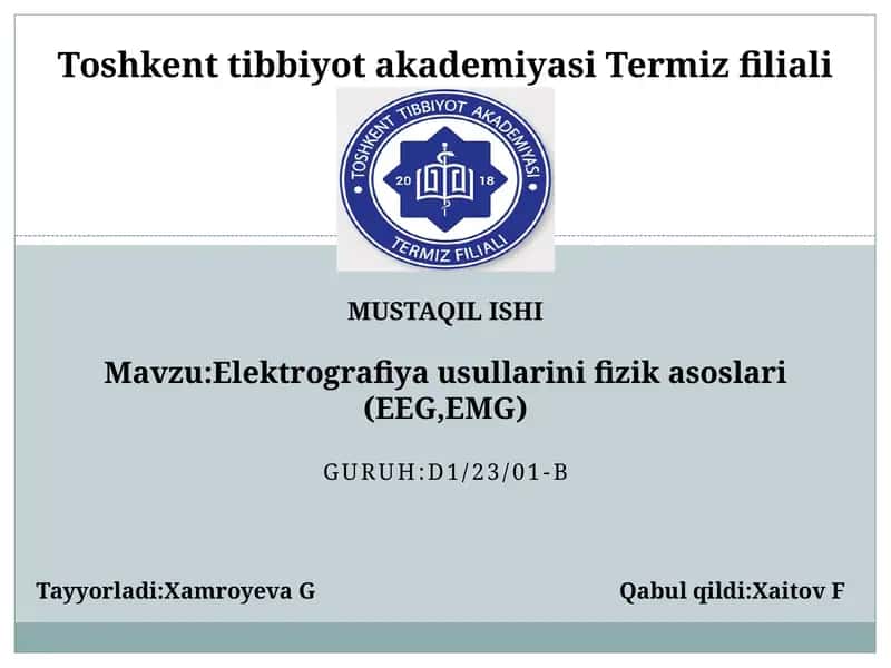 Elektrografiya usullari 1
