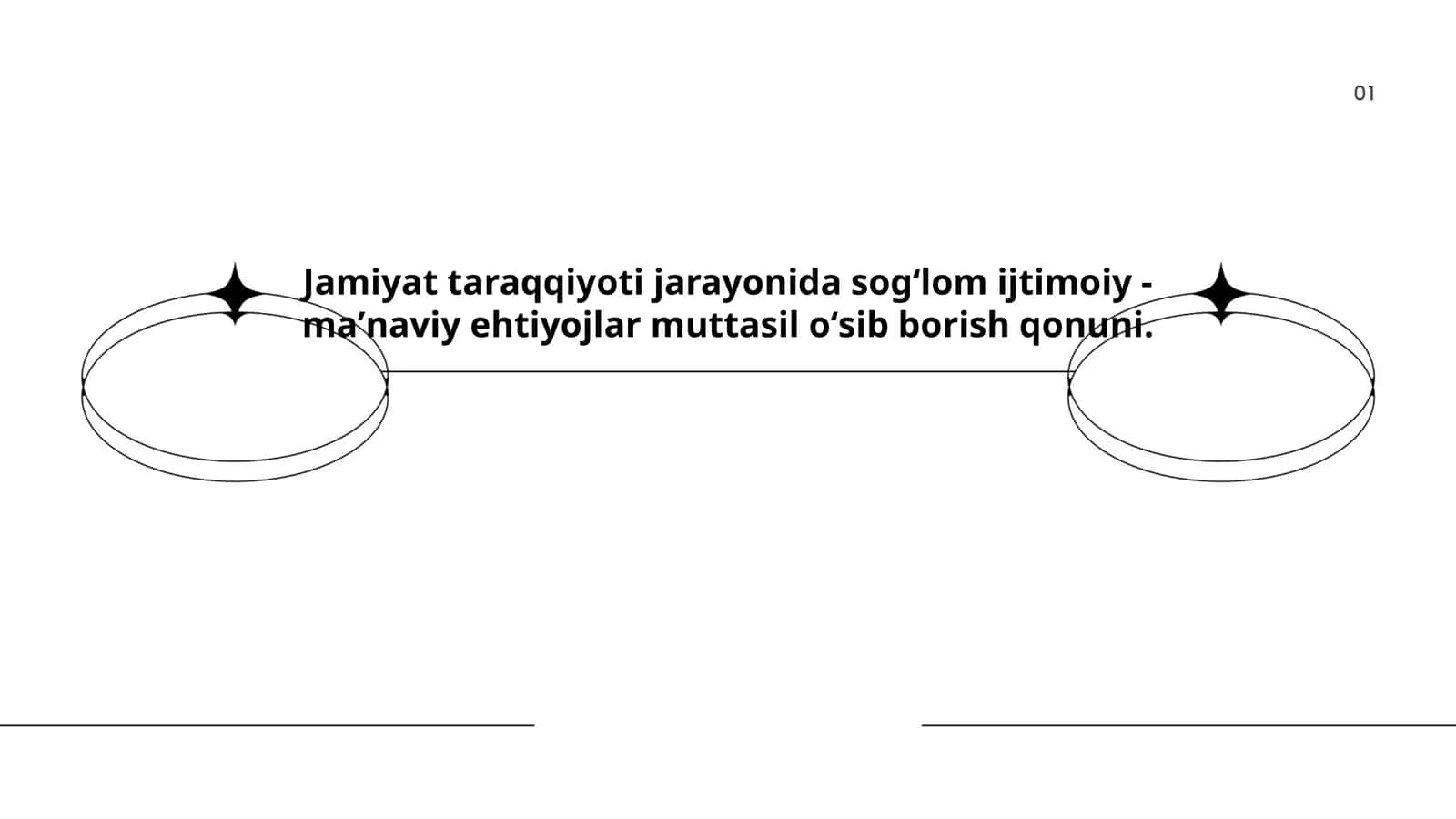 Jamiyat taraqqiyoti jarayonida sogʻlom ijtimoiy -maʼnaviy ehtiyojlar muttasil oʻsib borish qonuni 1