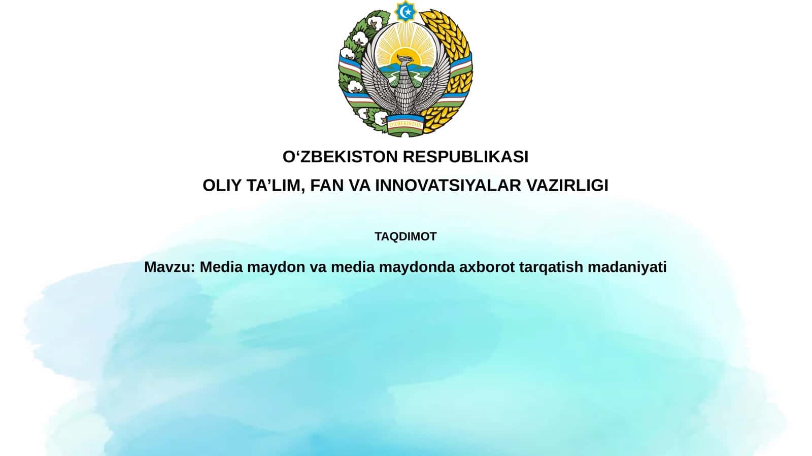 Ommaviy axborot vositasi makonining ta'rifi va evolyutsiyasi 1