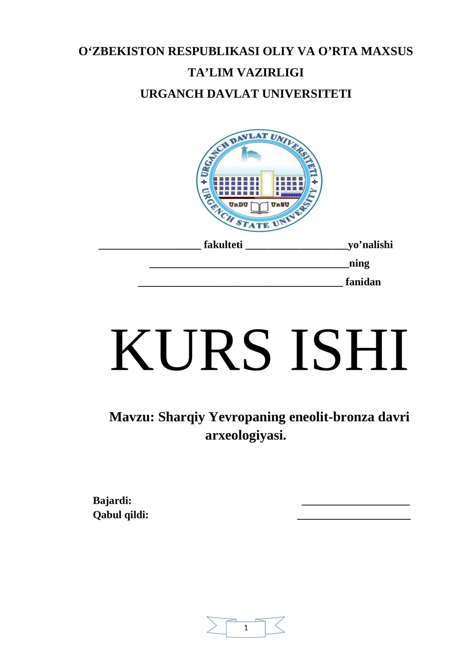 Sharqiy Yevropaning eneolit-bronza davri arxeologiyasi 1