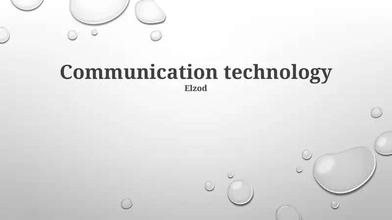 Communication technology 1