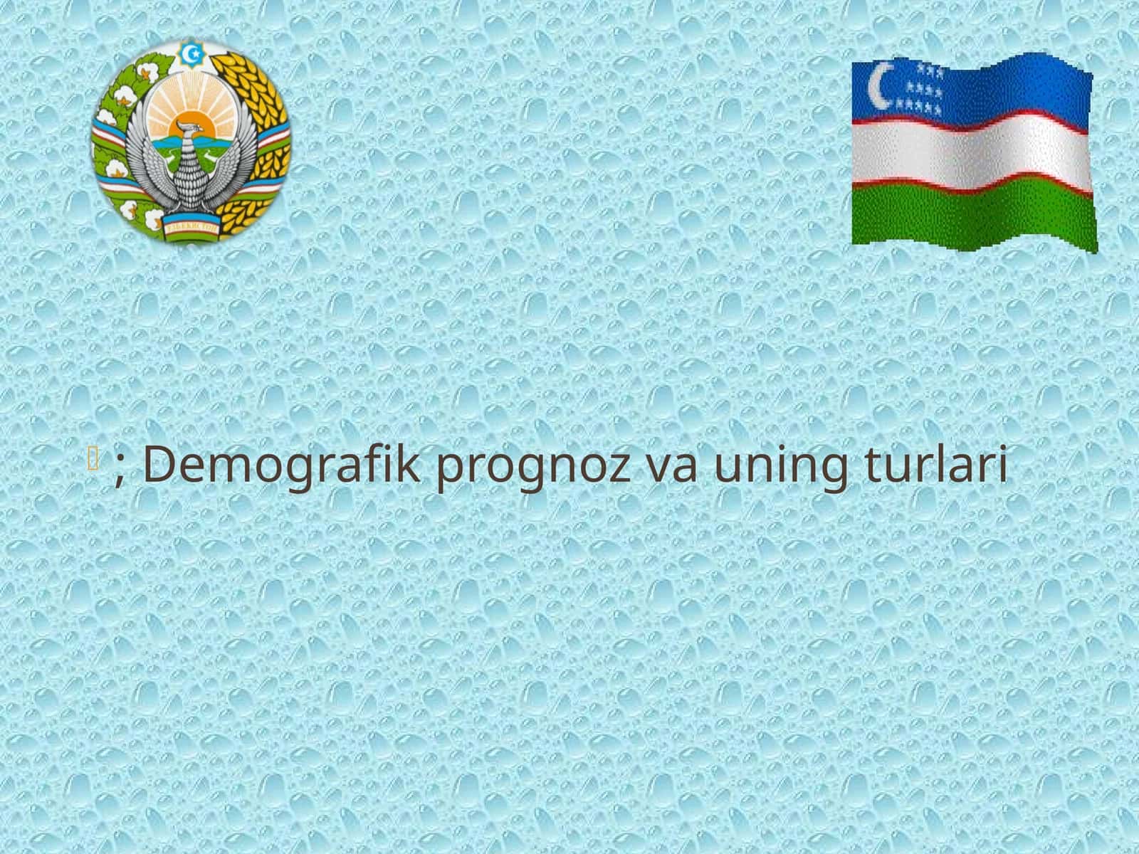 Demografik prognoz va uning turlari 1