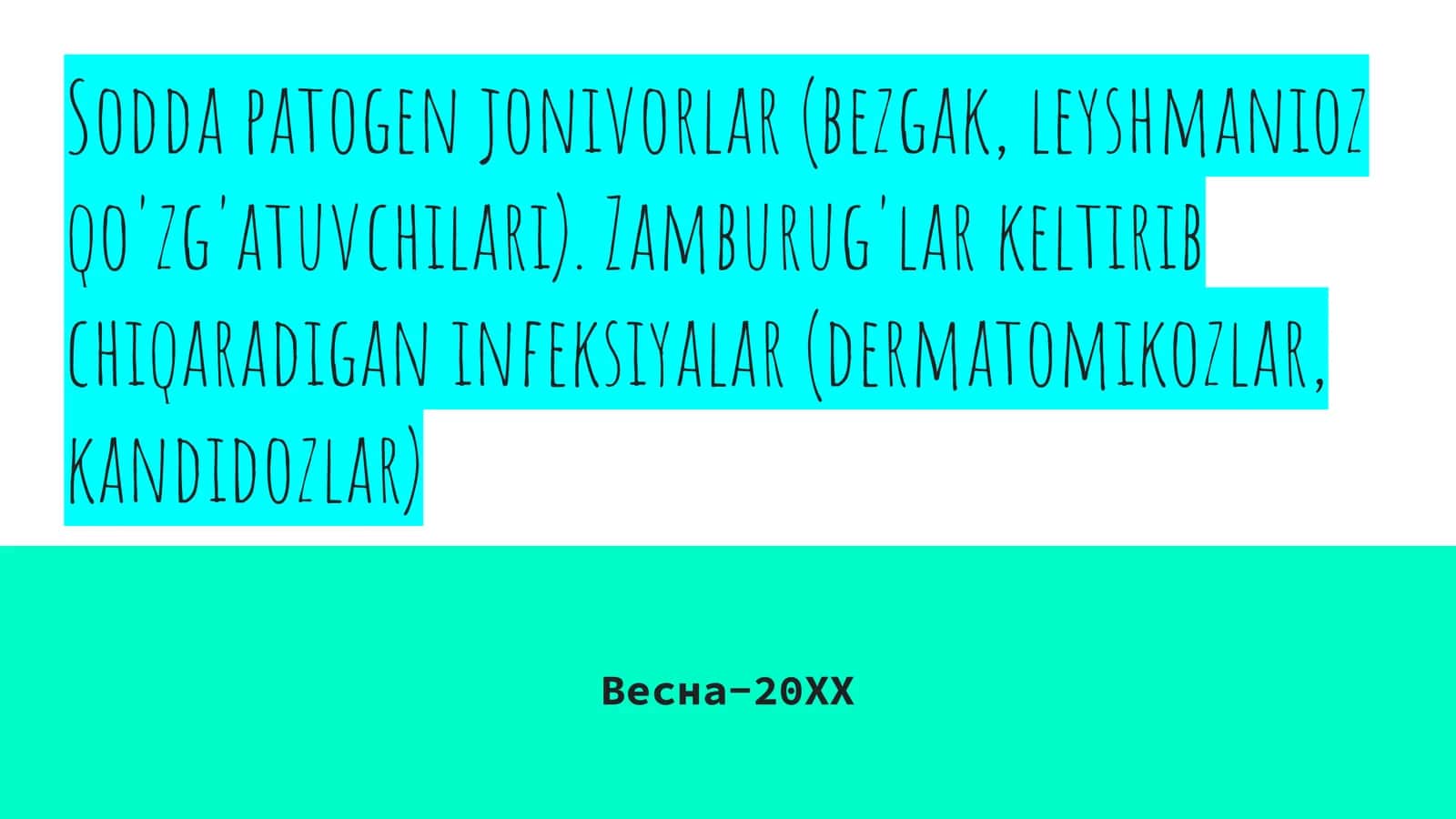 Sodda patogen jonivorlar (bezgak, leyshmanioz qo'zg'atuvchilari) 1