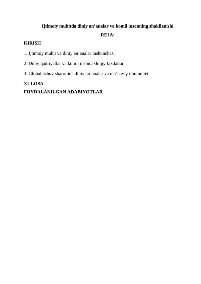 Ijtimoiy muhitda diniy anʼanalar va komil insonning shakllanishi 1