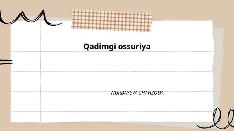 Qadimgi Ossuriya 1