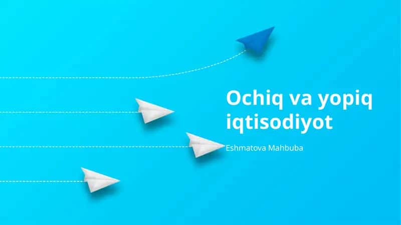 Ochiq va yopiq iqtisodiyot 1