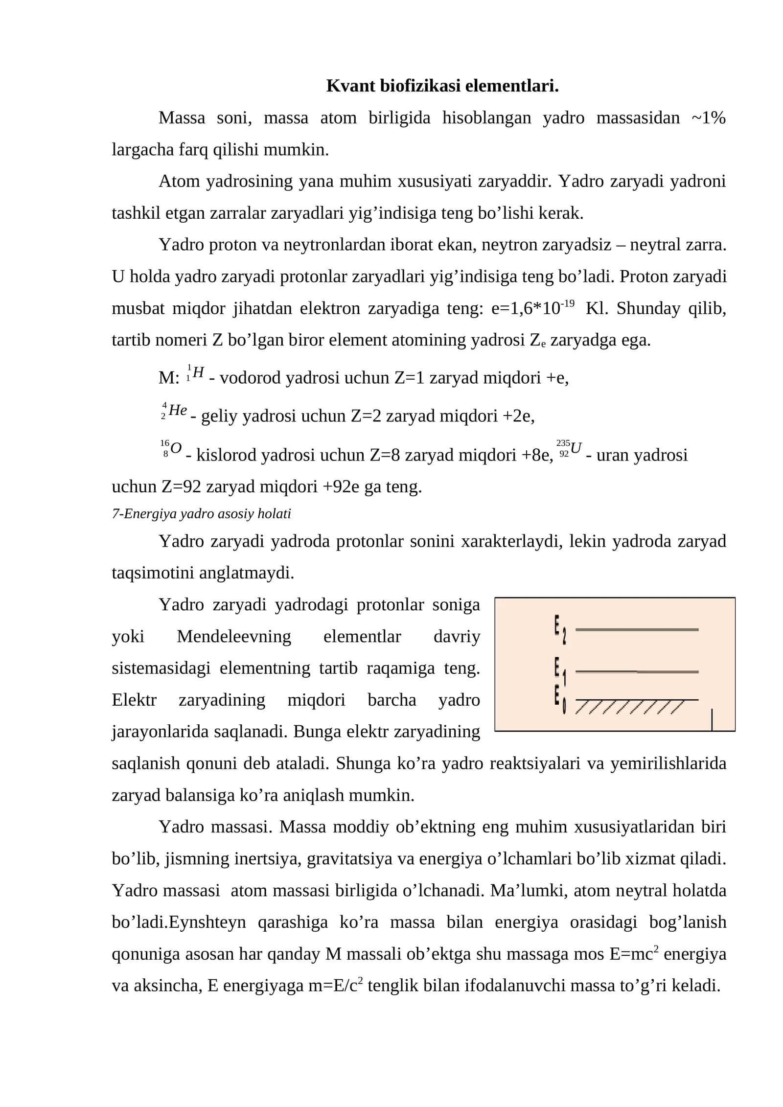 Kvant biofizikasi elementlari 1