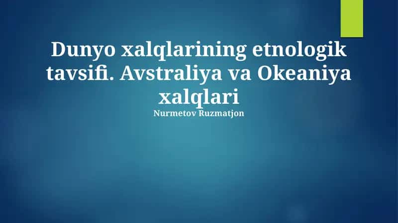 Melaneziyaning an'anaviy e'tiqodlari va marosimlari 1