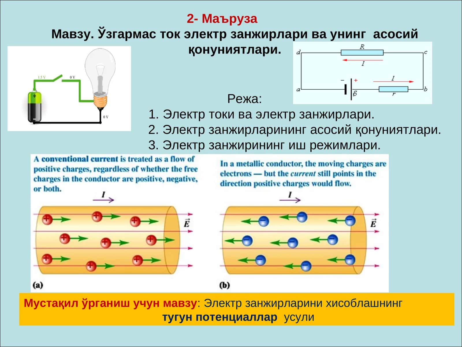 Электр ток электр занжирлари 1