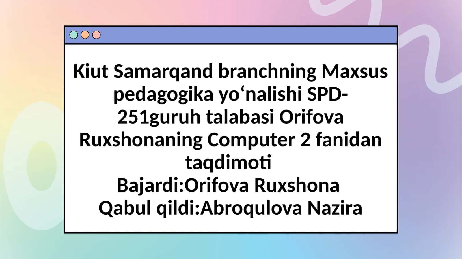 Ma’lumotlarni qayta ishlashda 3D obyektlarini yaratish 1