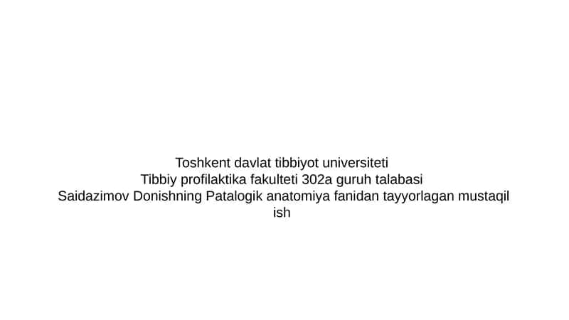 Parazitar va zamburug' infeksiyalari 1