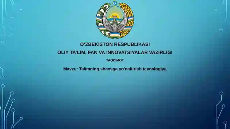 Talimnings haxsga yo'naltirish texnologiya