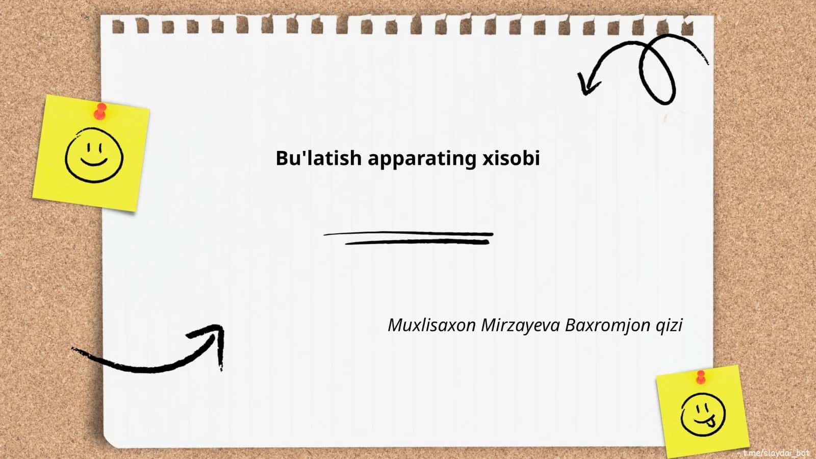 Bu'latish apparating xisobi 1