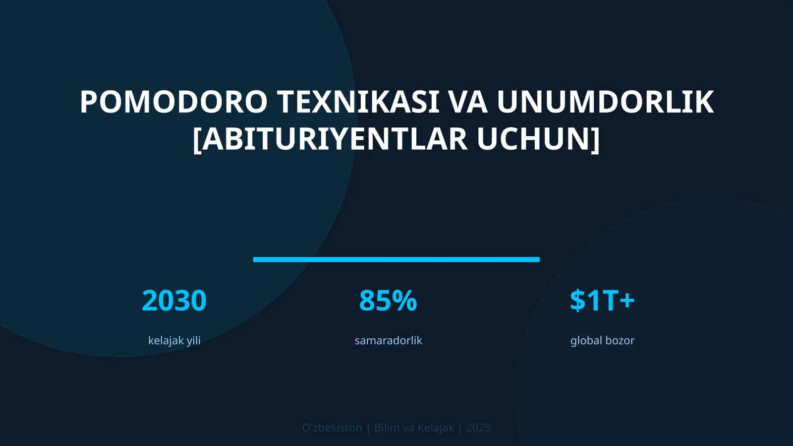 Pomodoro texnikasi va unumdorlik [abituriyentlar uchun] 1