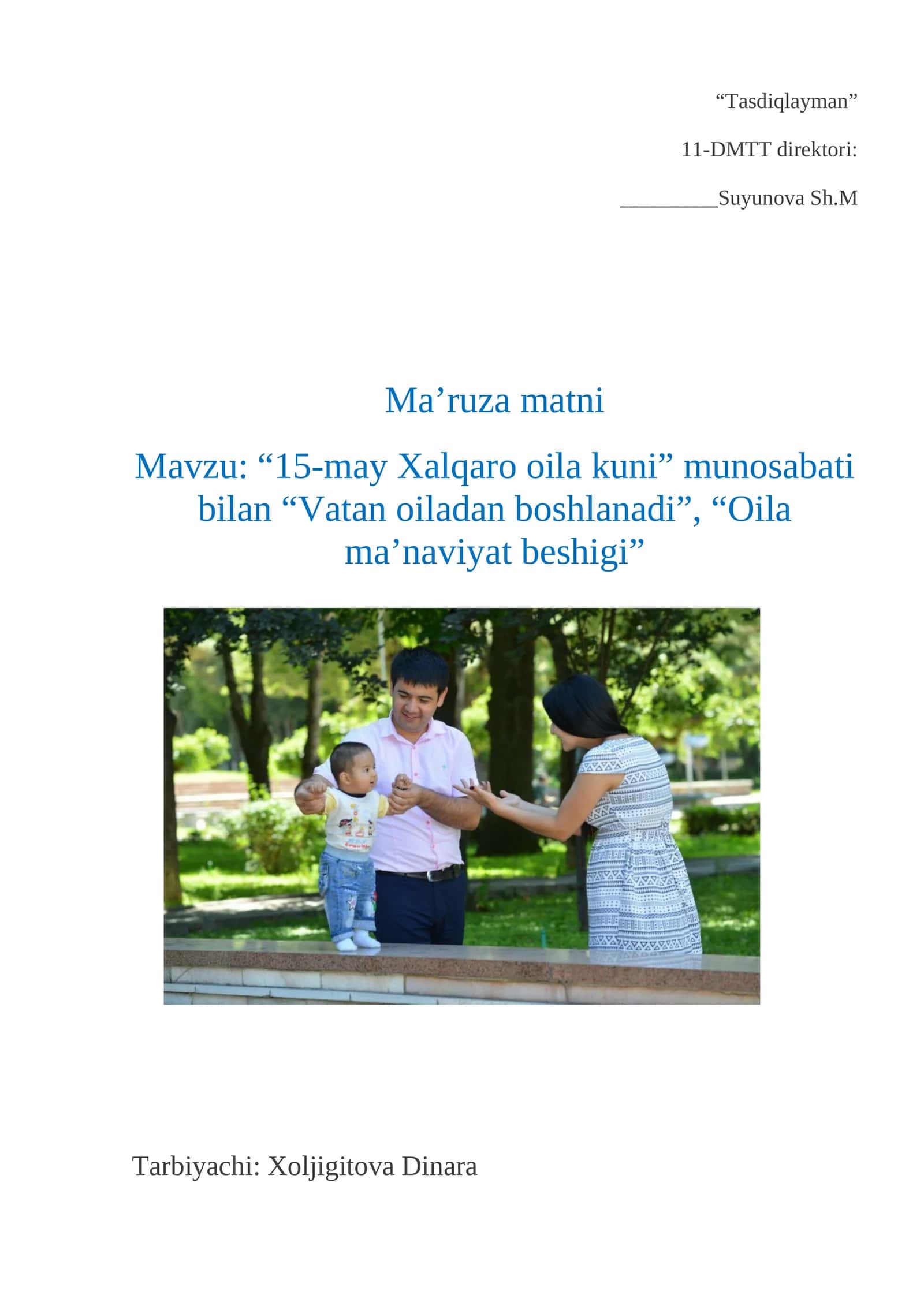 15-may Xalqaro oila kuni 1