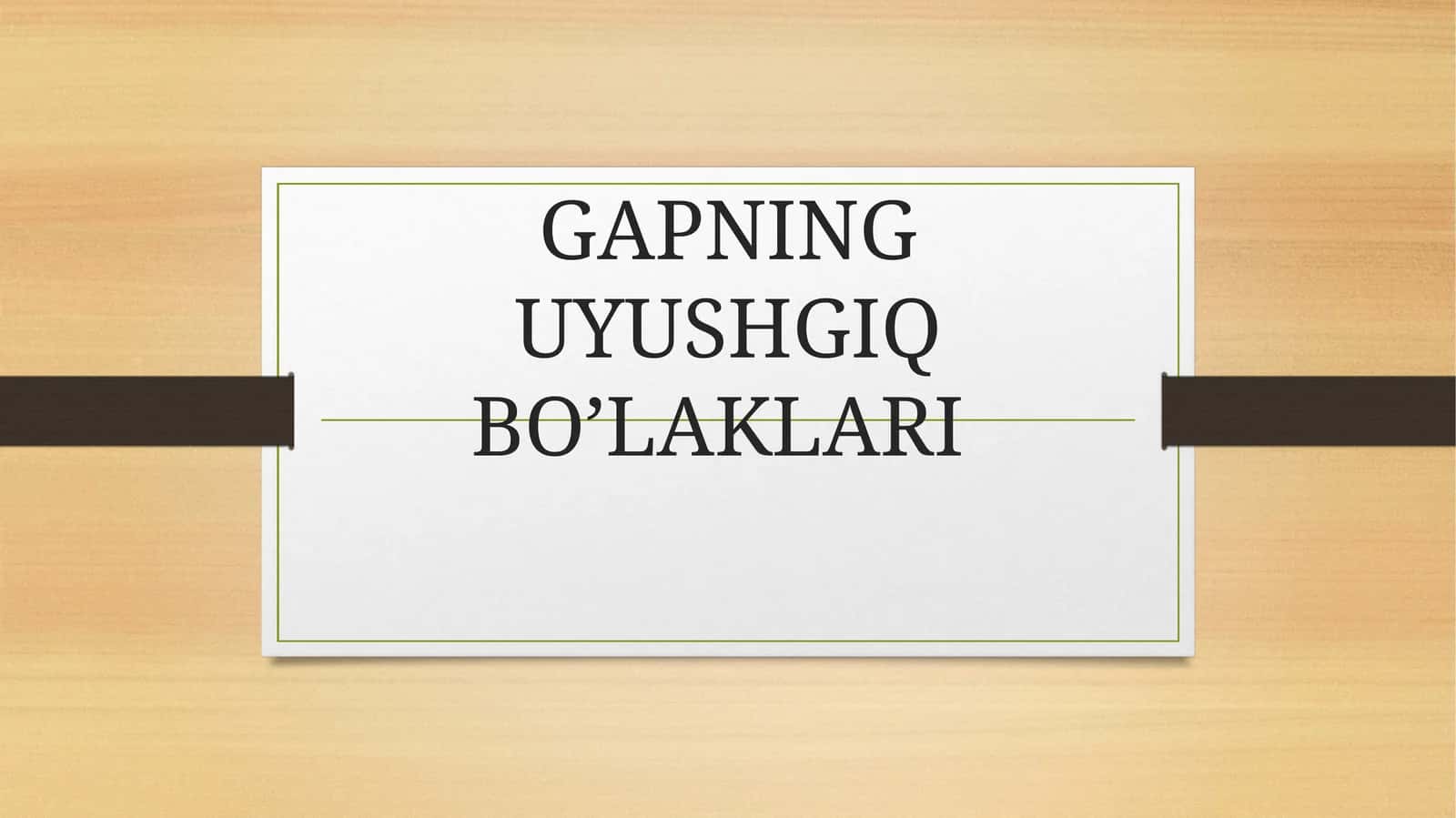 UYUSHIQ BO’LAKLAR 1