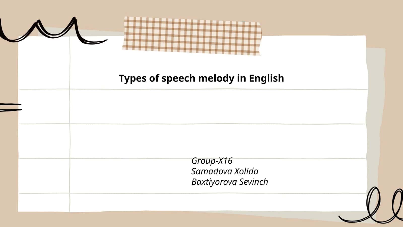 Types of speech melody in English 1