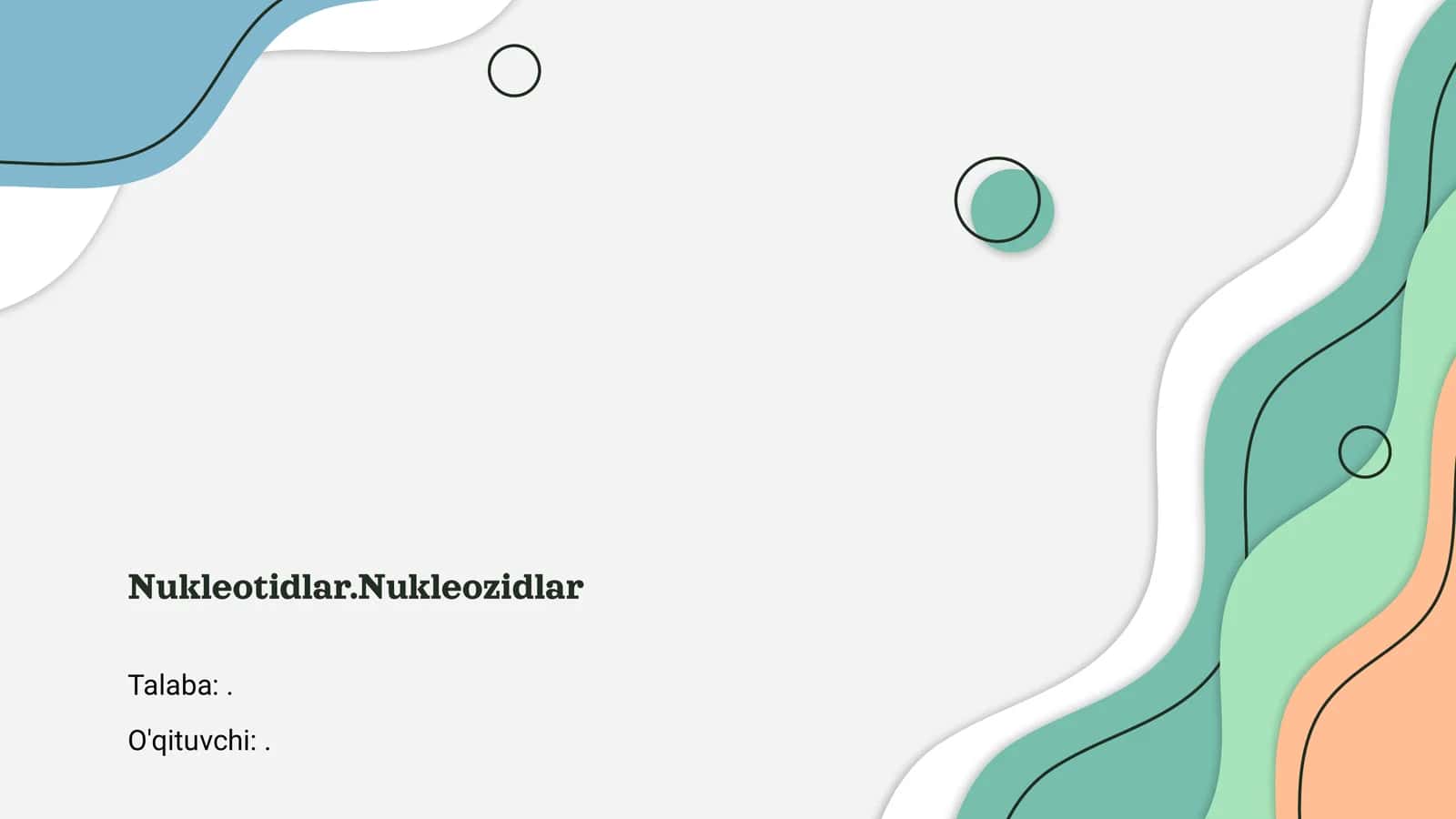 Nukleotidlar.Nukleozidlar 1
