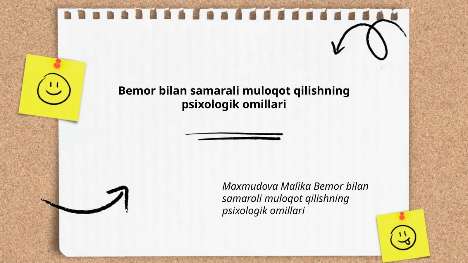 Bemor bilan samarali muloqot qilishning psixologik omillari 1