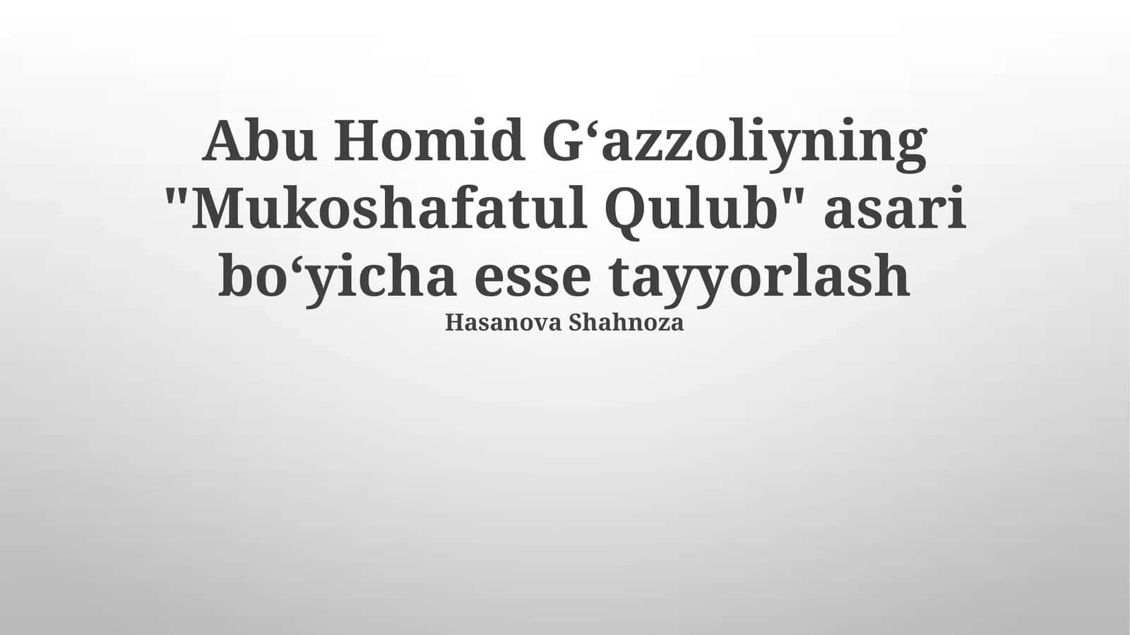 Mukoshafatul Qulub 1