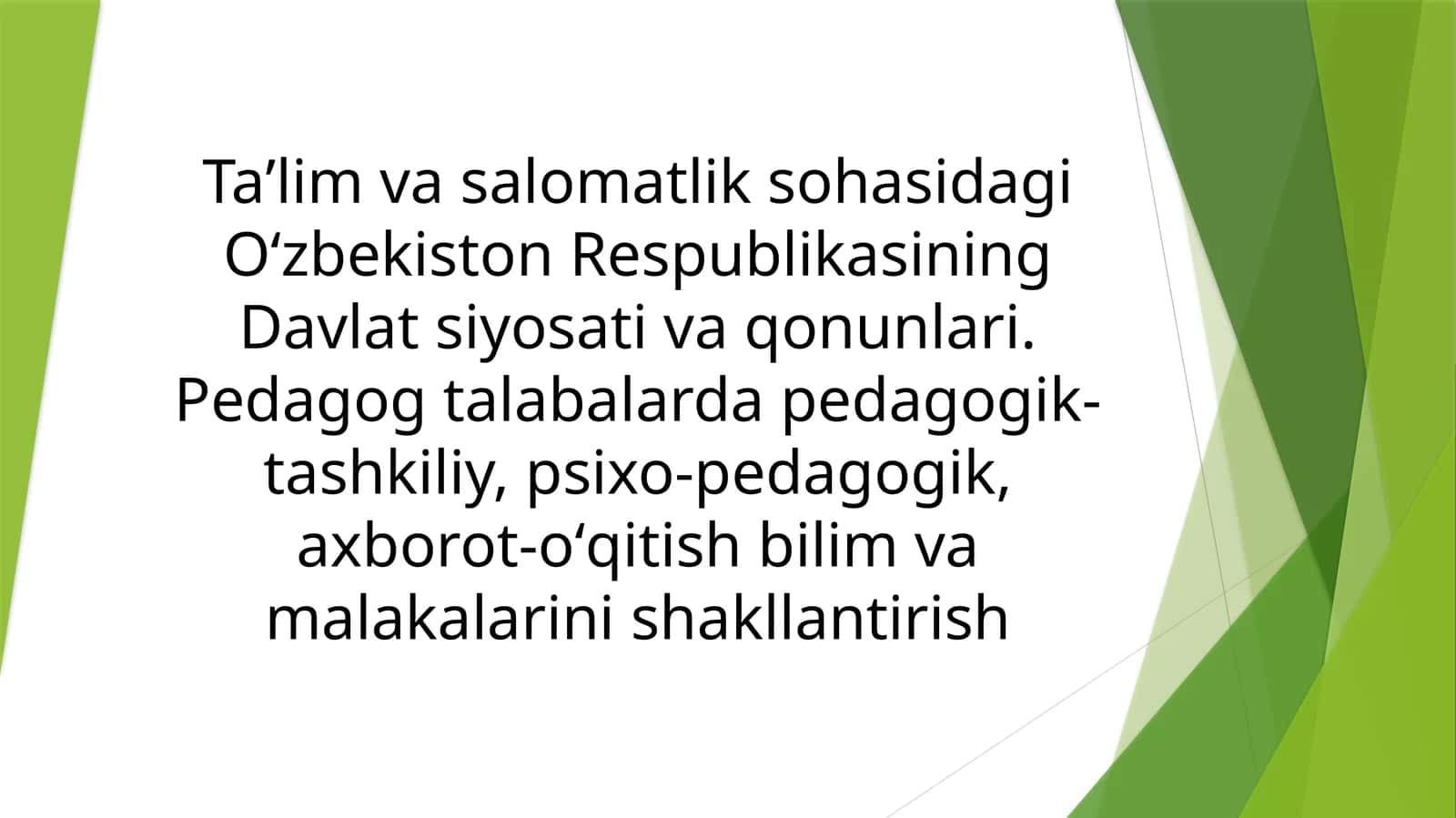 Davlat siyosati va qonunlari 1