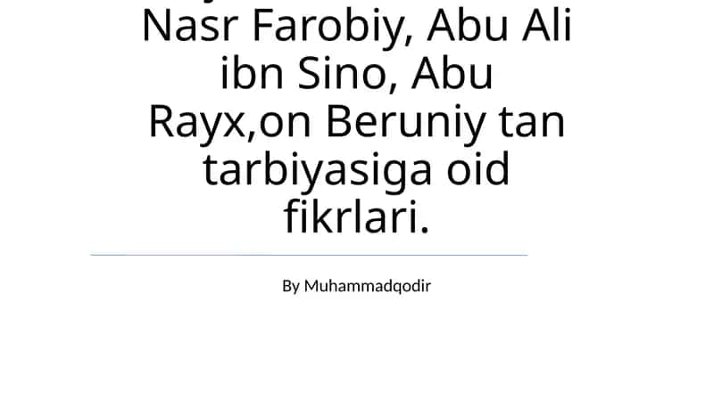 Biruniyning fanlararo ta'lim g'oyasi 1