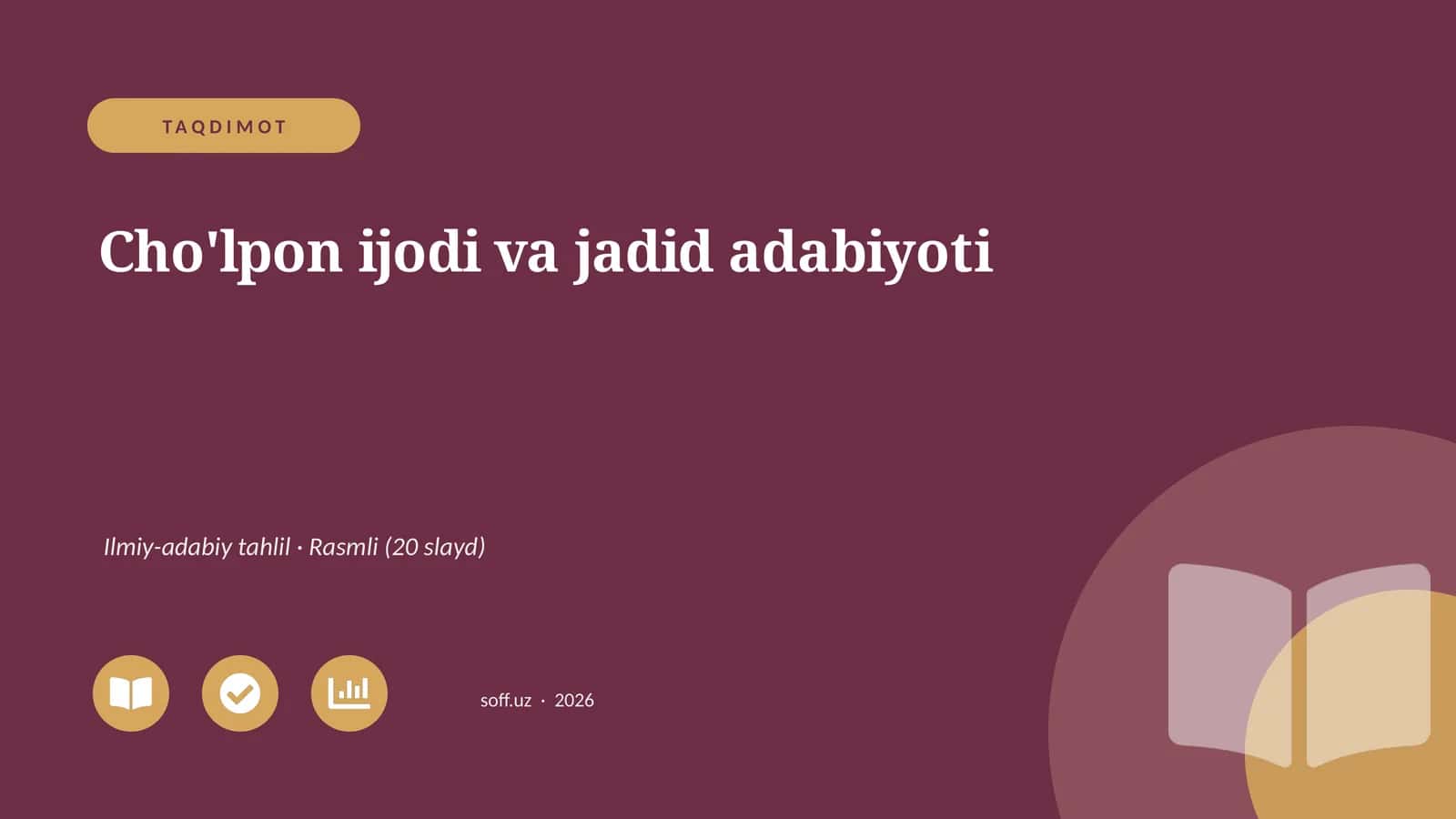 Cho'lpon ijodi va jadid adabiyoti 1
