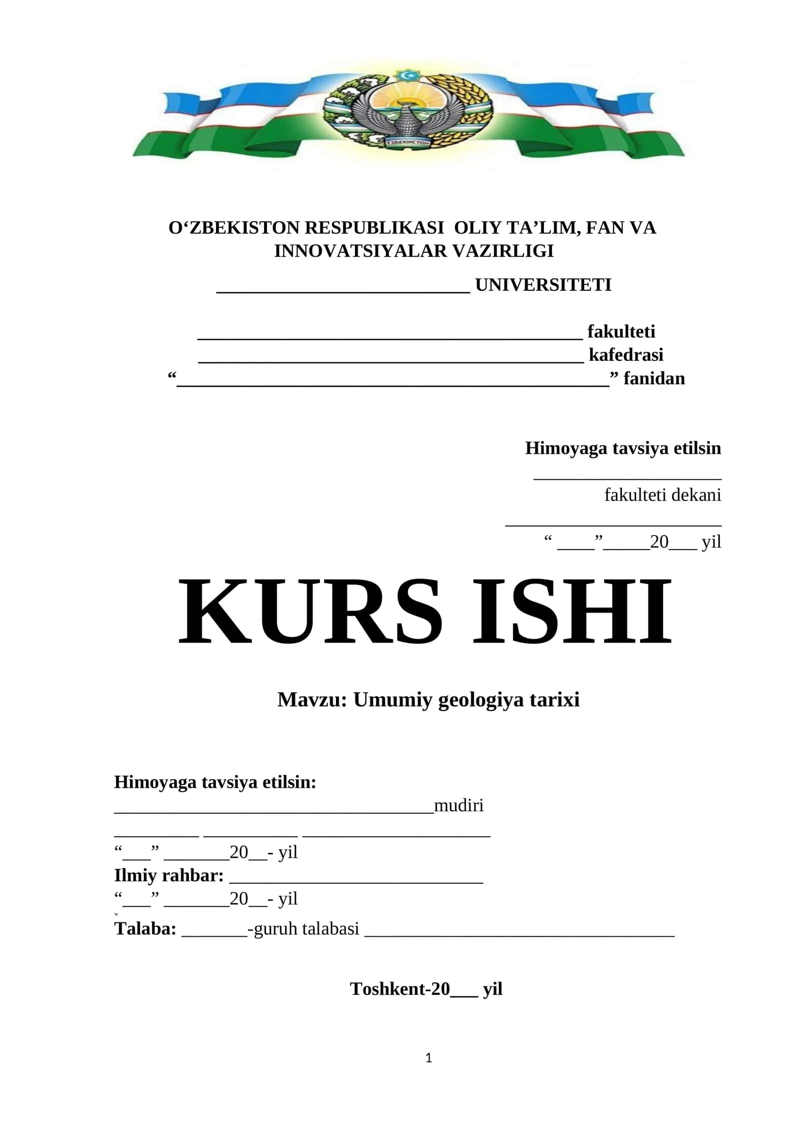 Umumiy geologiya tarixi 1