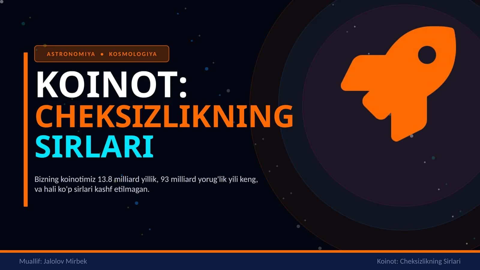 KOINOT: CHEKSIZLIKNING SIRLARI 1
