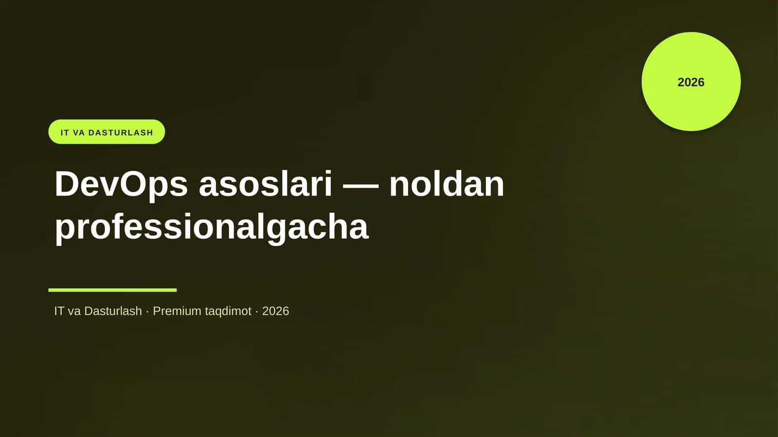 DevOps asoslari — noldan professionalgacha 1