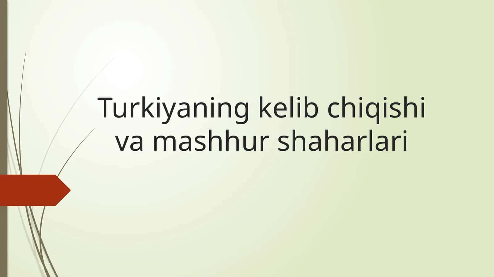 Turkiyaning kelib chiqishi va mashhur shaharlari 1