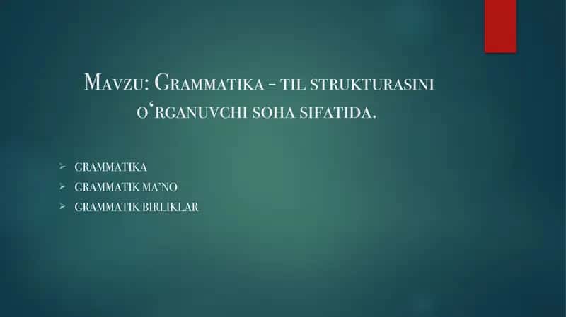 Grammatika 1