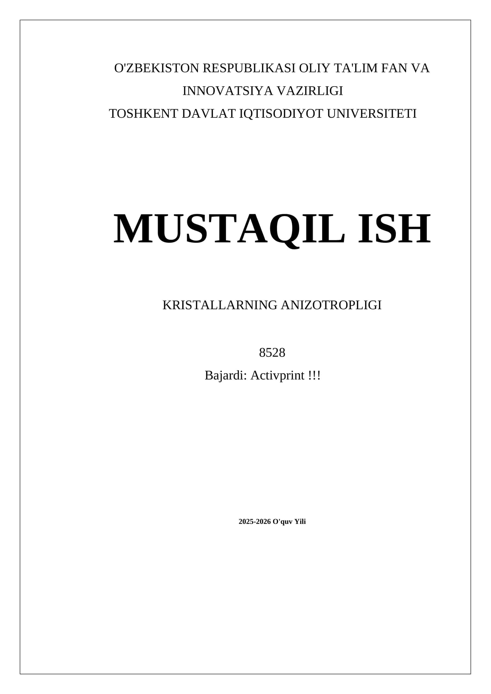 KRISTALLARNING ANIZOTROPLIGI 1