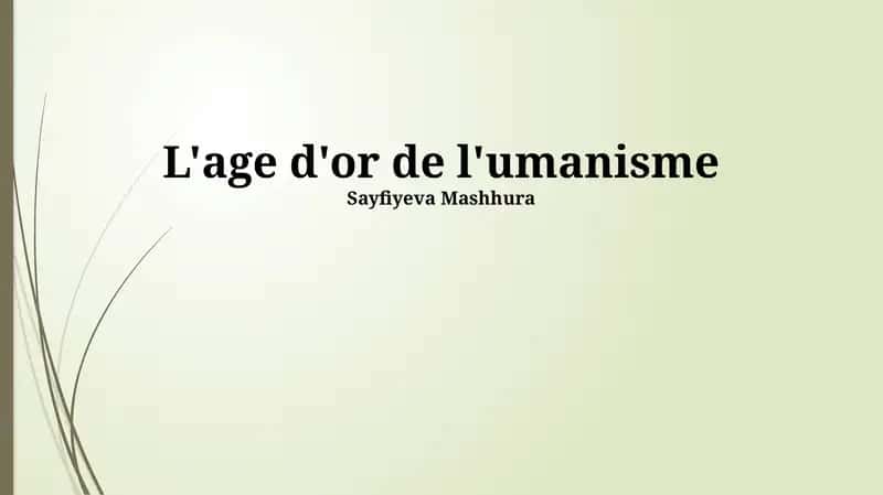 L'age d'or de l'umanisme 1