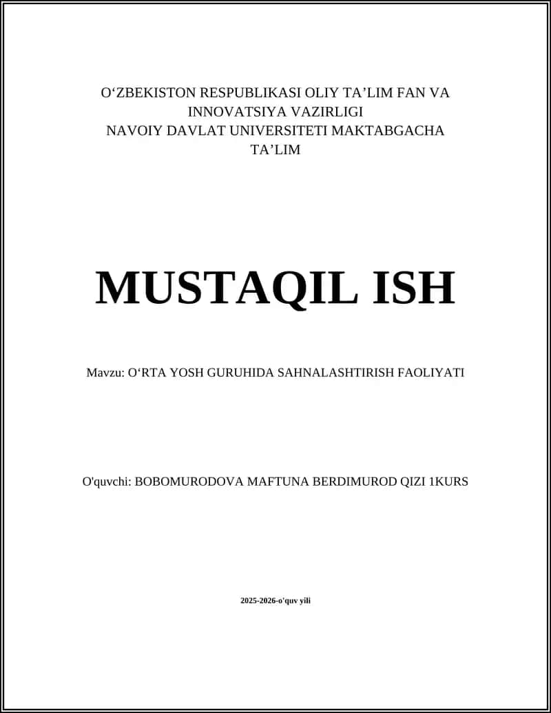 OʻRTA YOSH GURUHI SAHNALASHTIRISH FAOLIYATI 1