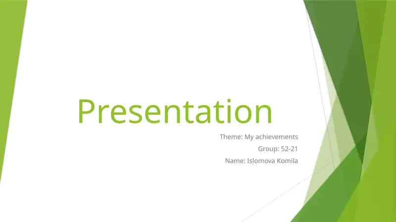 My achievements 1