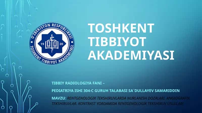 Tibbiyradiologiyafani 1