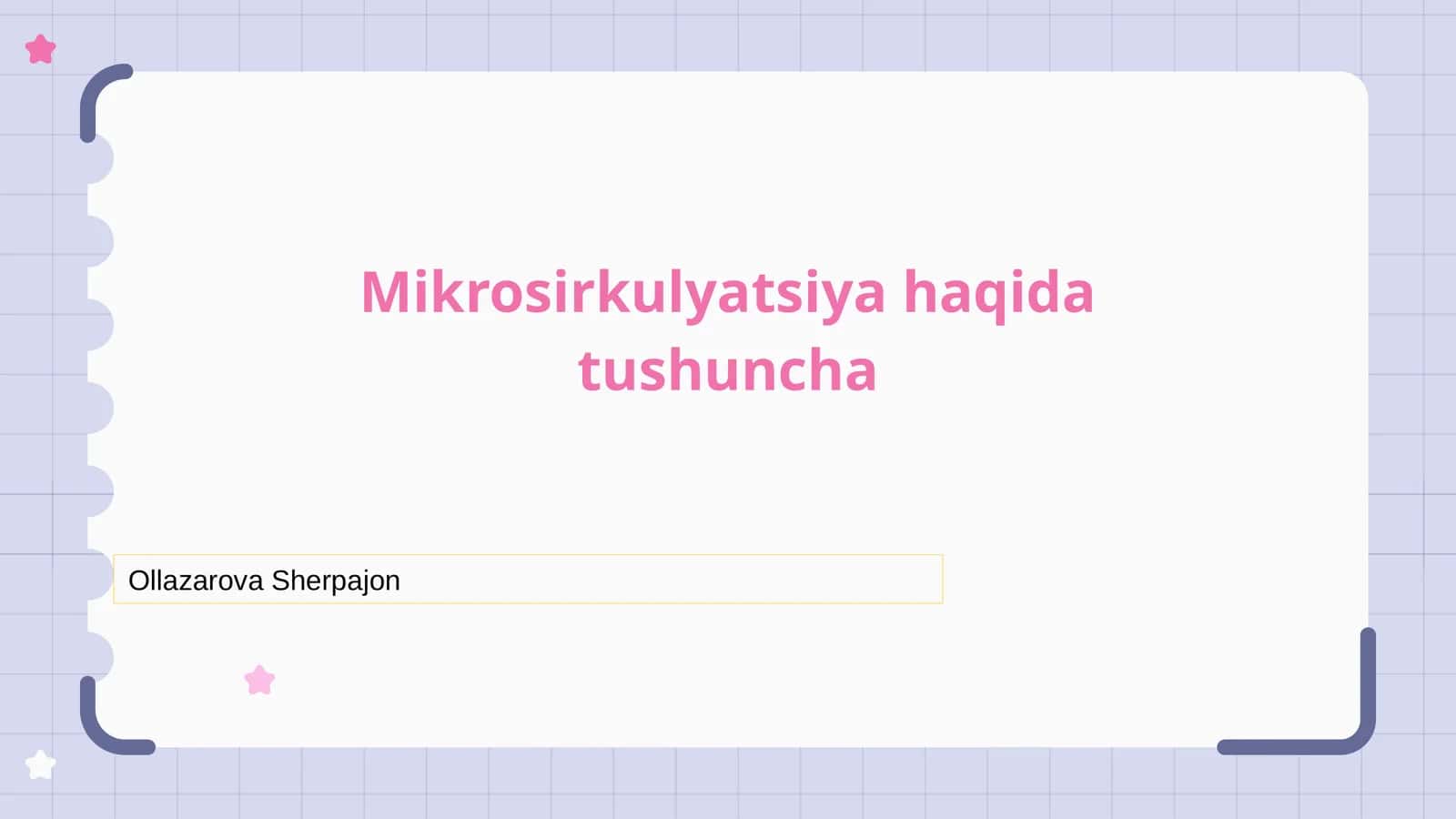 Mikrosirkulyatsiya haqida tushuncha 1