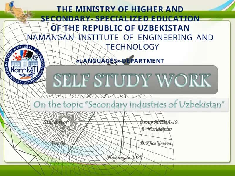 Secondary Industries of Uzbekistan 1