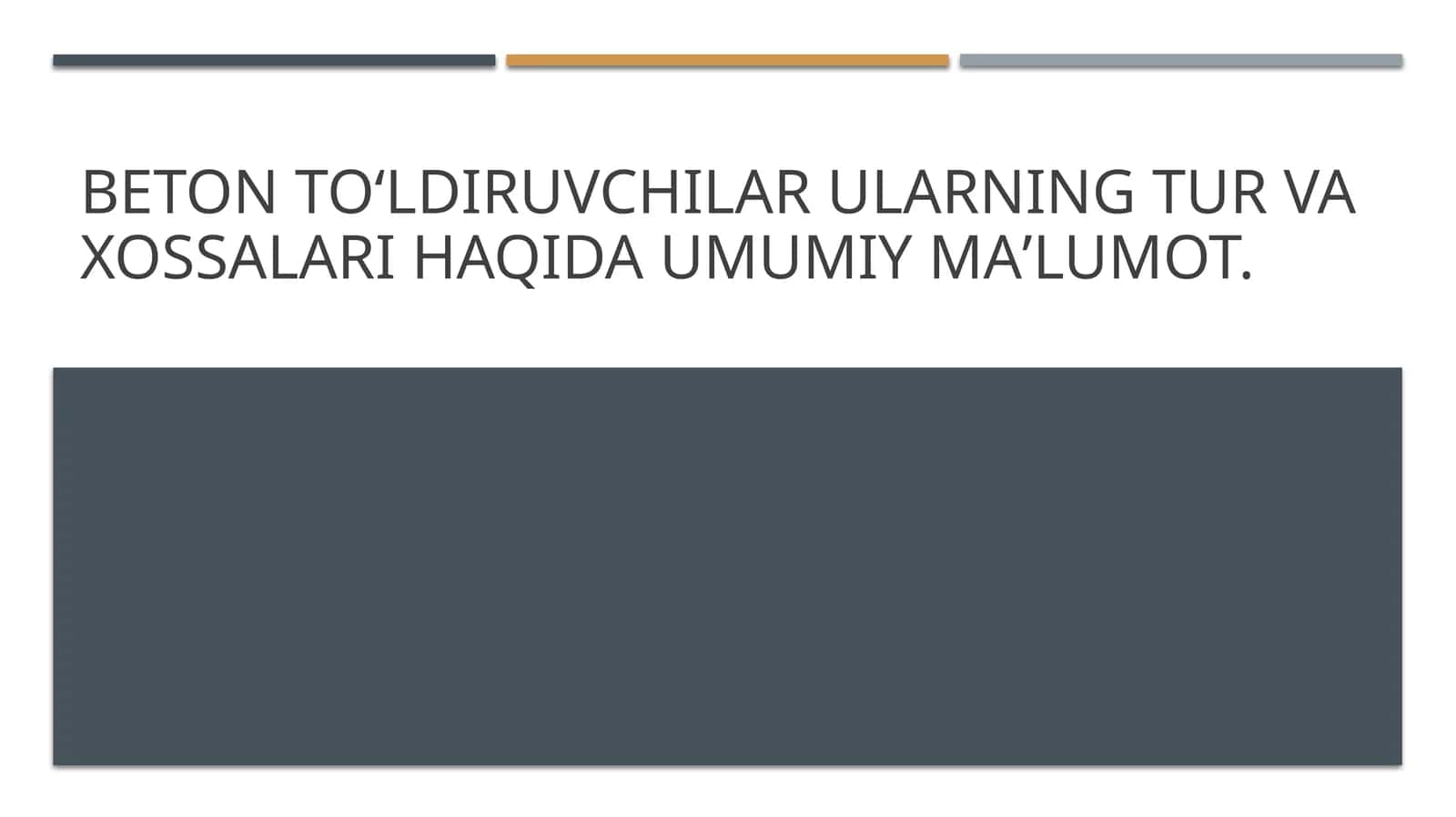 Beton toʻldiruvchilar 1
