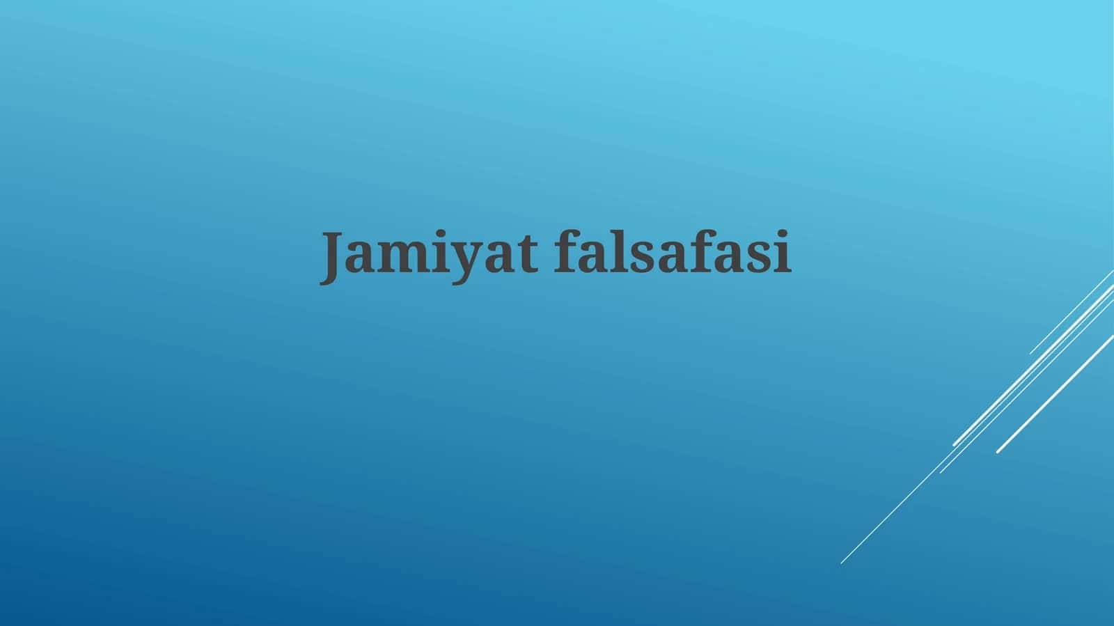 Jamiyatfalsafasi 1