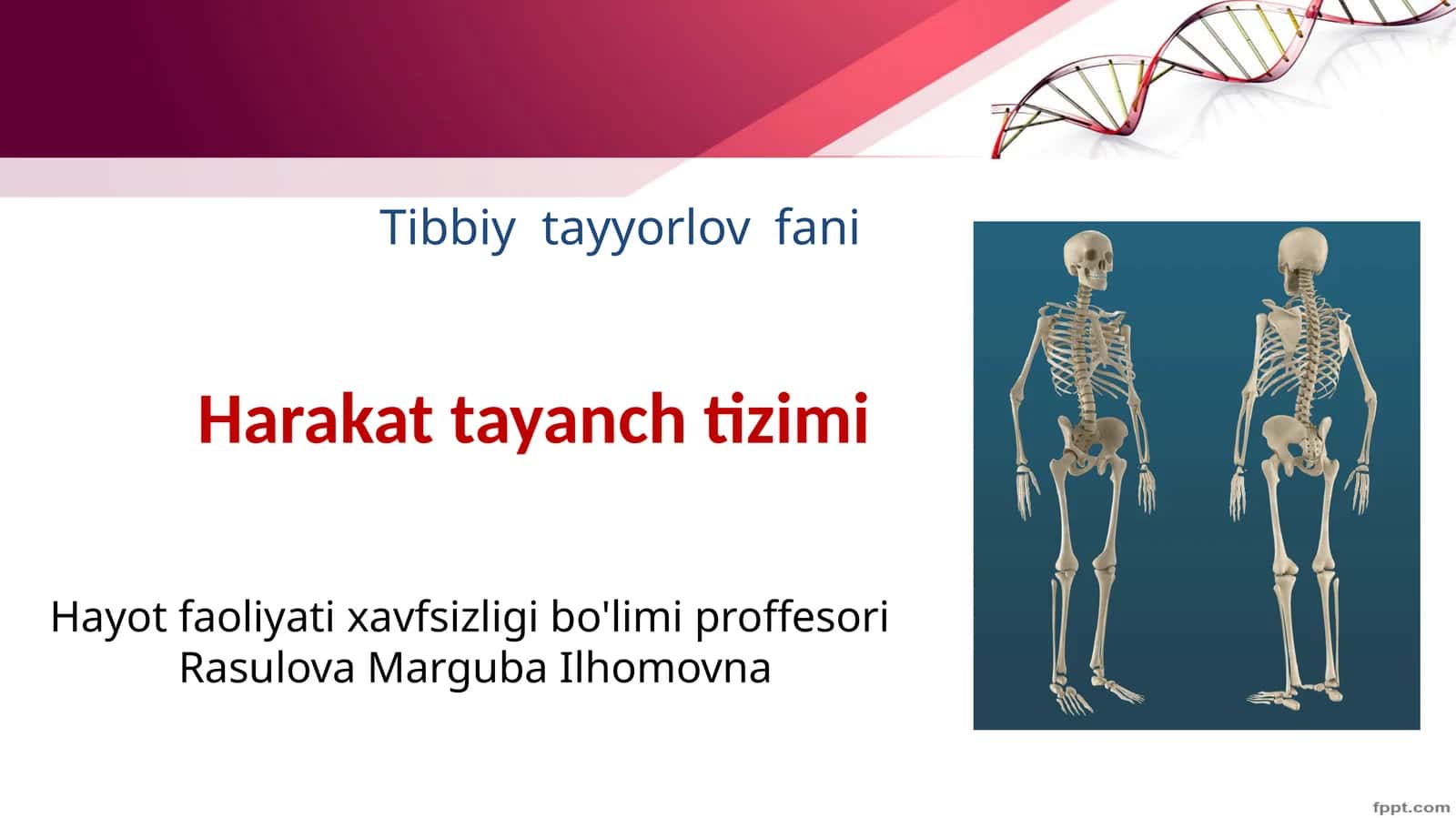 Tibbiyot tayyorlov fani 1