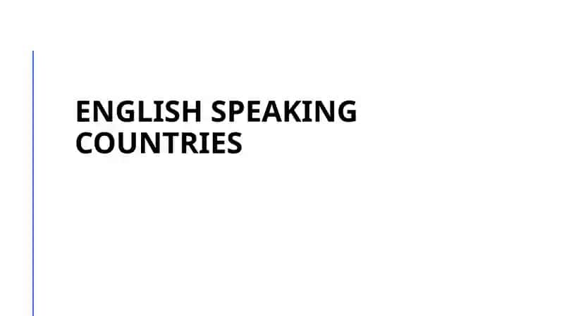 English Speaking Countries