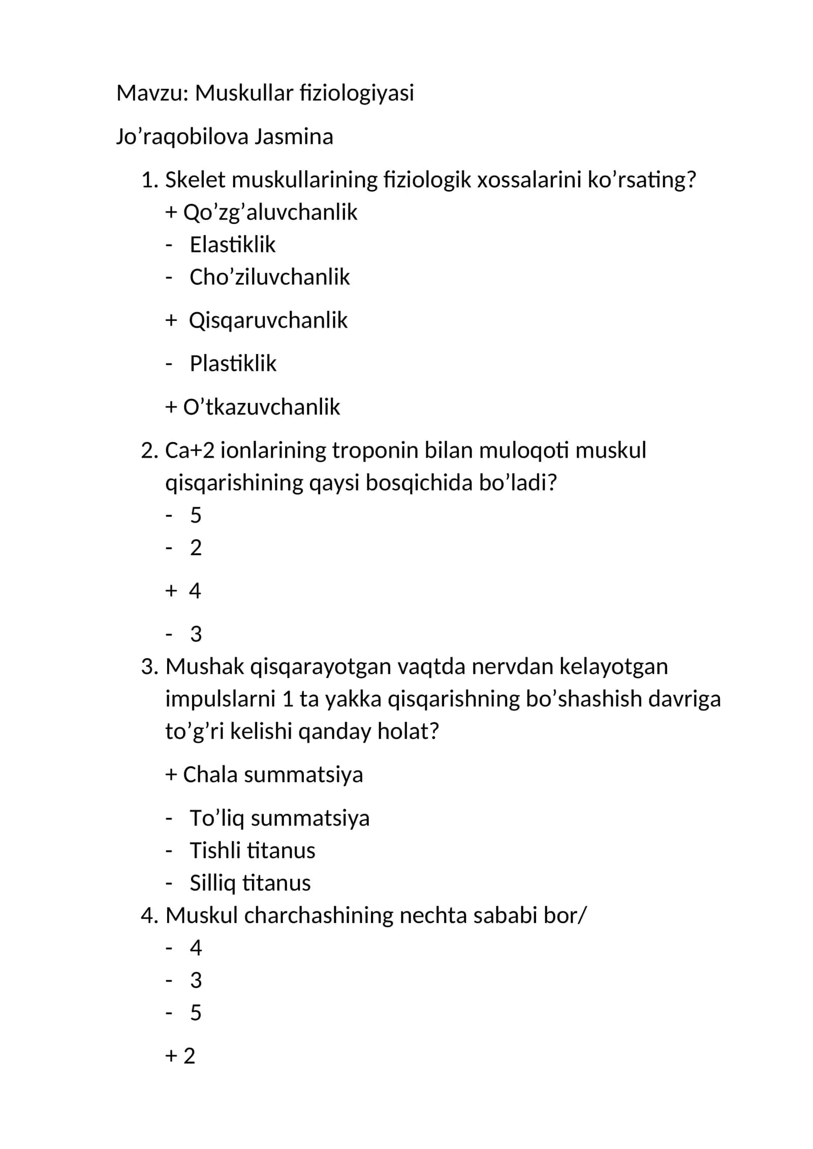 Muskullar fiziologiyasi 1