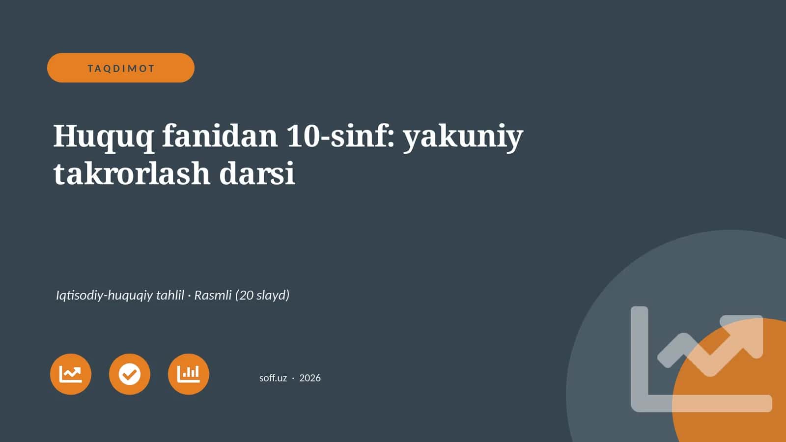 Huquq fanidan 10-sinf: yakuniy takrorlash darsi 1
