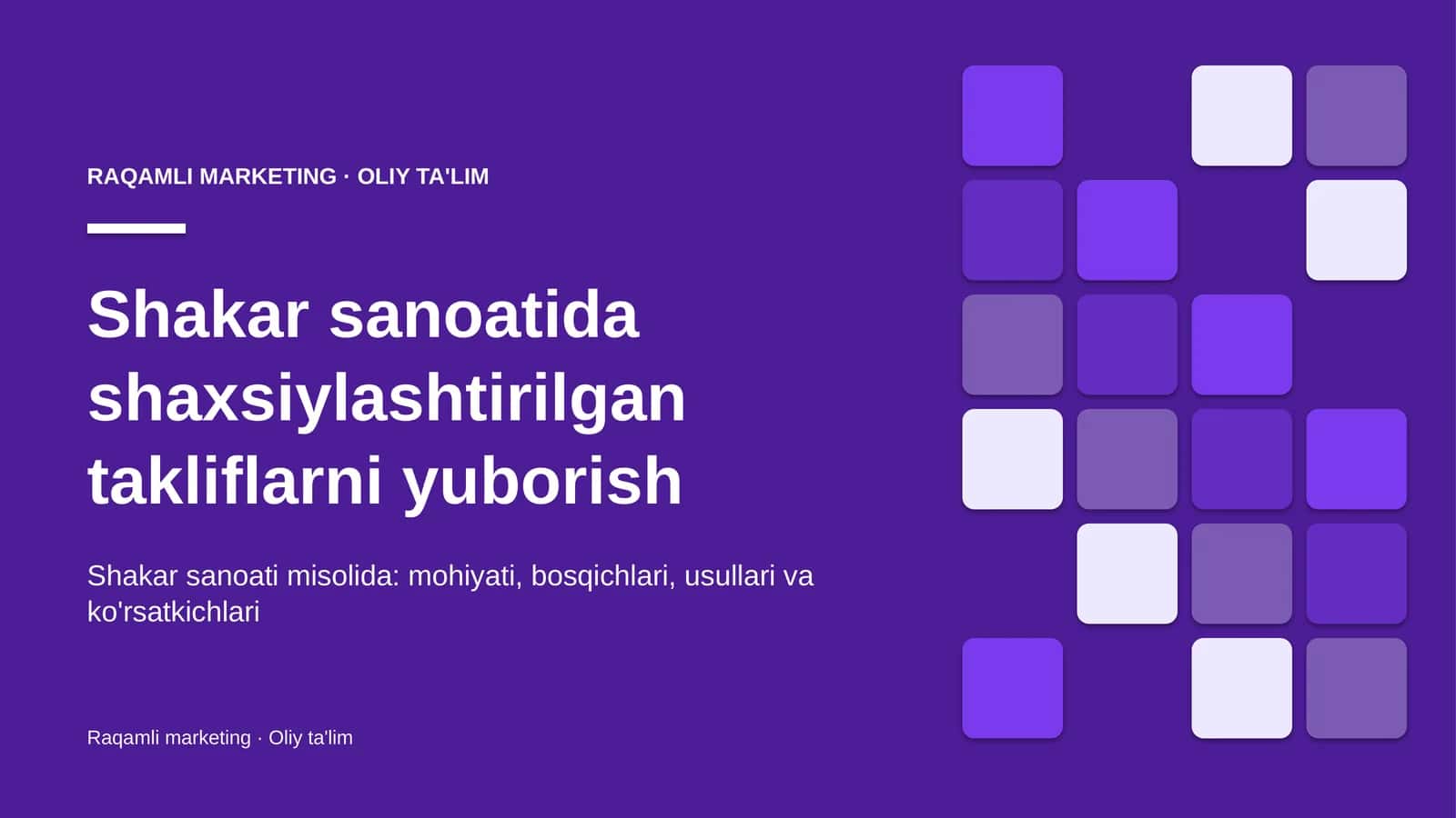 shakar sanoatida shaxsiylashtirilgan takliflarni yuborish 8997 1