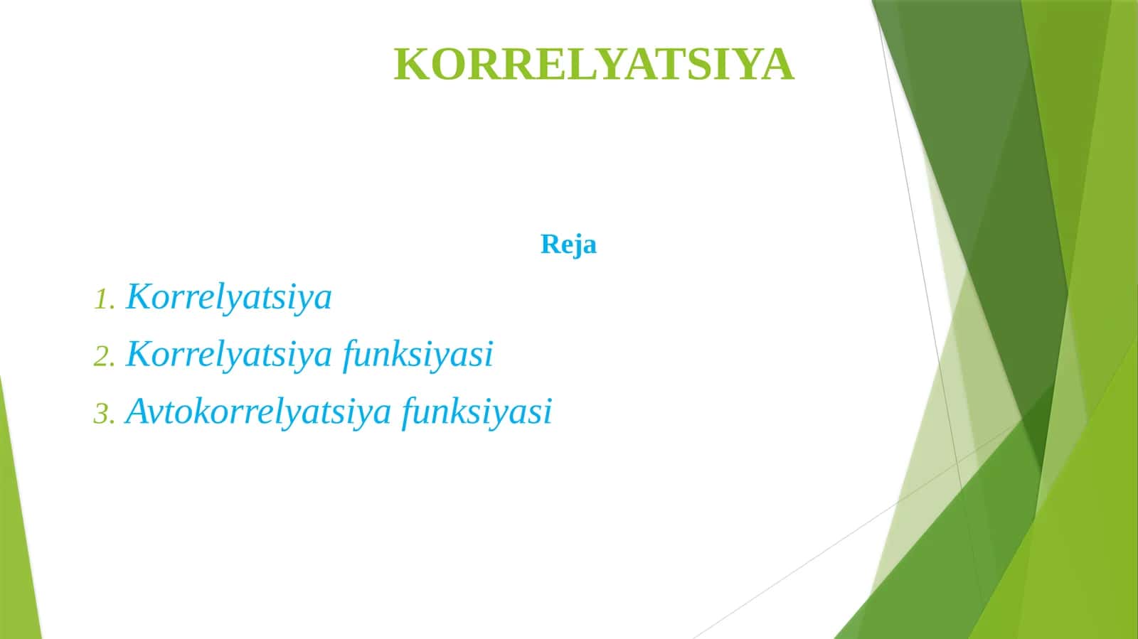 KORRELYATSIYA 1