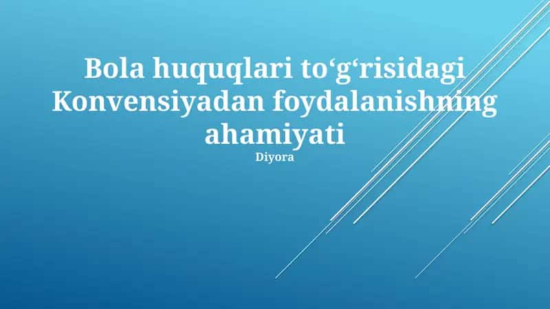 Bolalar Huquqlari Konvensiyasi 1